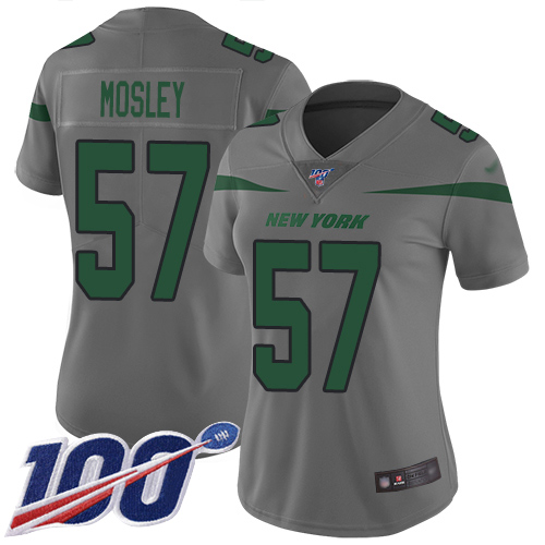 New York Jets Limited Gray Women C.J. Mosley Jersey NFL Football #57 100th Season Inverted Legend